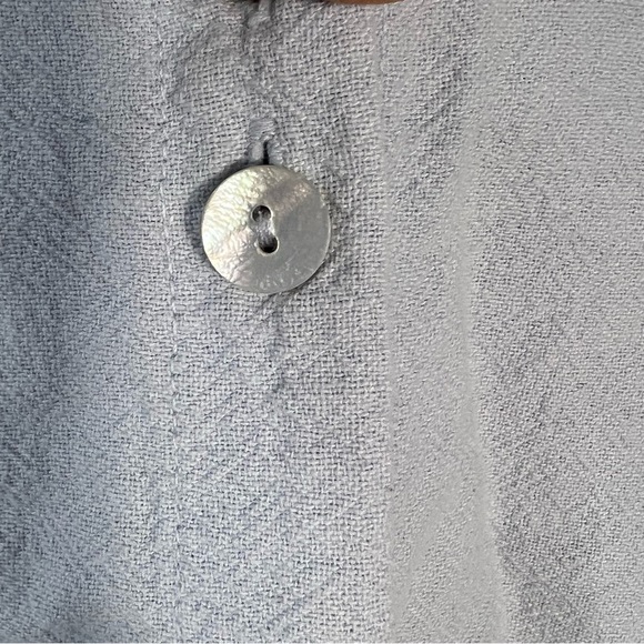 Soft Surroundings Blue Tie Dye Ombré Gauze Tunic Long Sleeve Shirt Sz S - Picture 8 of 11